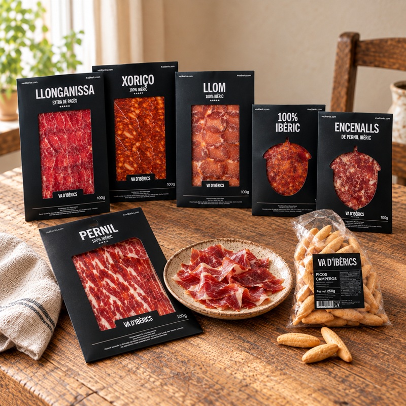 Selecció Va d’Ibèrics amb pernil, xoriço, llonganissa i llom ibèric