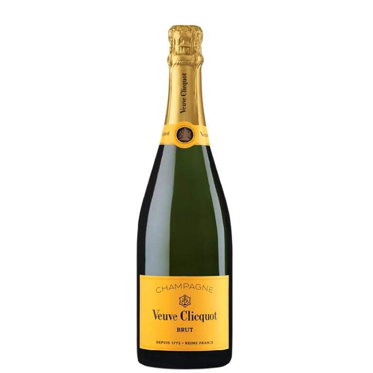 Botella de Champagne Veuve Clicquot Yellow Label Brut 75cl en fons transparent