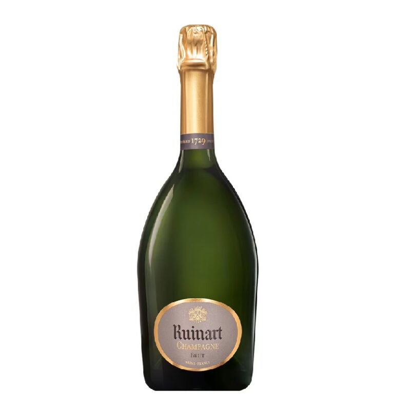 Botella de Champagne Ruinart Brut 75cl en fons transparent